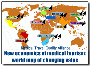 Infographic medical tourism new world map